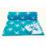 Beach Towel - Starfish Blue